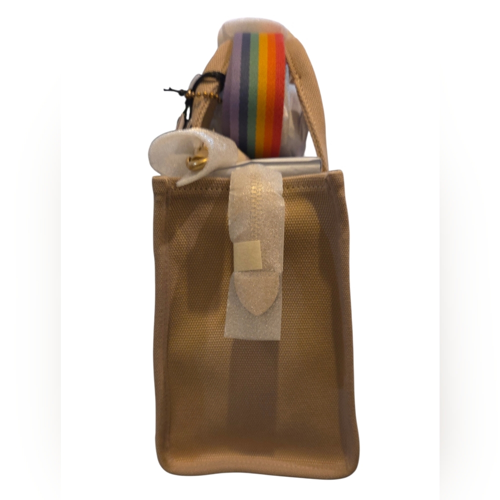SOLD  NEW Cargo Tote 26 Canvas Bag With Rainbow Embroidery. Pride Trendy Chic - Picture 12 of 14